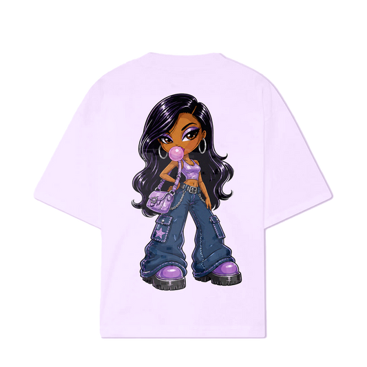 I’M THAT GIRL / LILAC TEE flat mockup