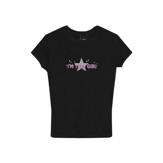 I’M THAT GIRL / BLACK TOP flat mockup