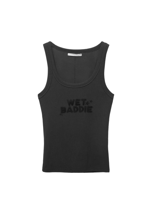 WET BADDIE / BABY TEE flat mockup
