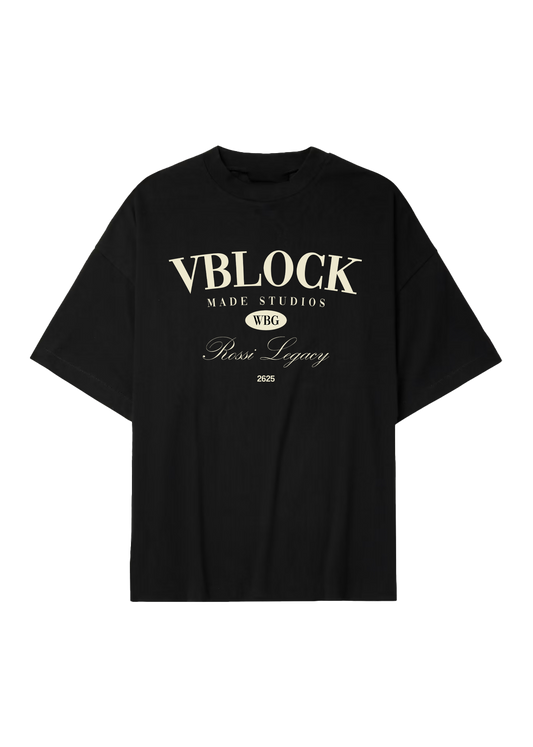 VBLOCK / BLACK TEE flat mockup
