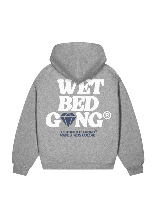 CERTIFIED DIAMOND / GREY HOODIE flat mockup